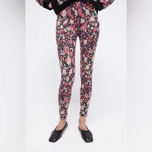 Floral jacquard Zara knit pants size Small